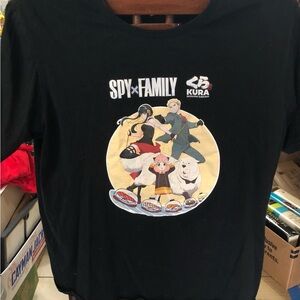 Spy x Family Kura Revolving Sushi Bar T Shirt Men's XLarge Black